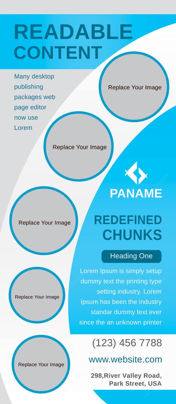 一站式獲取藍色X展架模板資源，助力企業(yè)視覺營銷高效升級